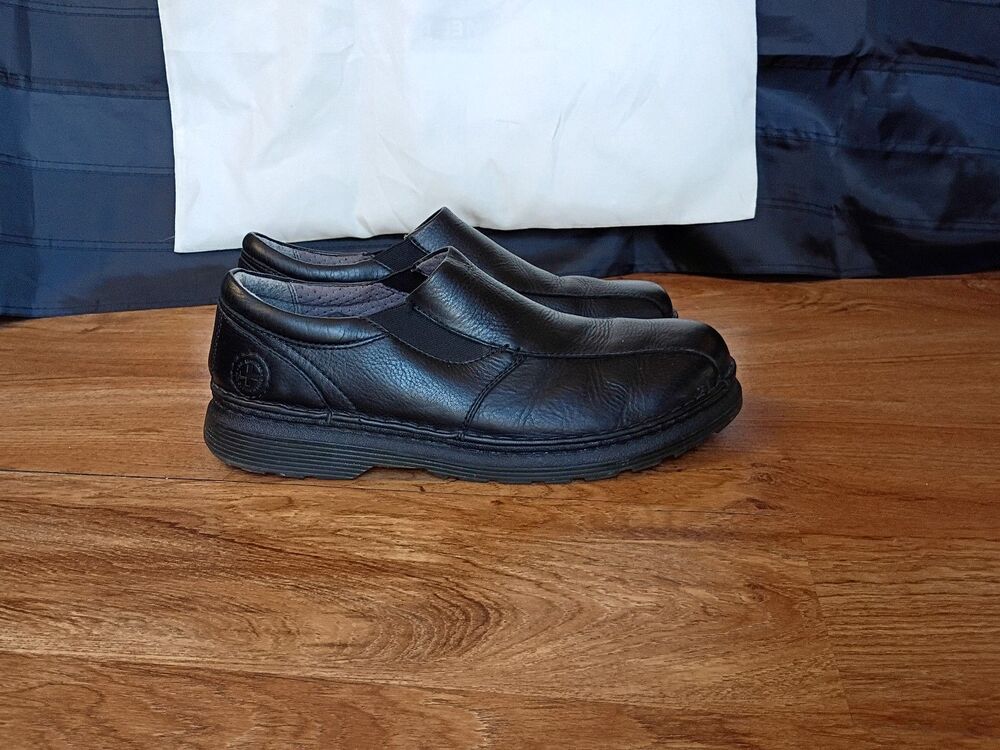Dr Martens Tevin Black Leather Slip On Mens 12 AW004 AirWair